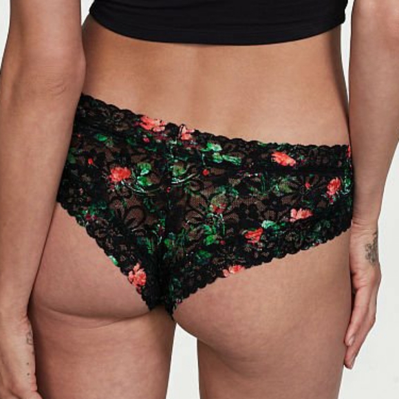 VS FLORAL LACE CHEEKY PANTY XL - Picture 3 of 6